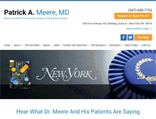 Tablet Screenshot of drpatrickmeere.com